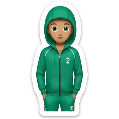 human player number 230 wearing green Squid Game tracksuit sticker