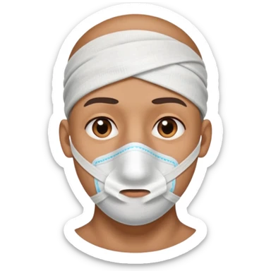 a big nose with a bandage on it (no face)
 sticker