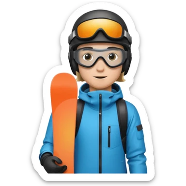 Snowboarder hold sticker
