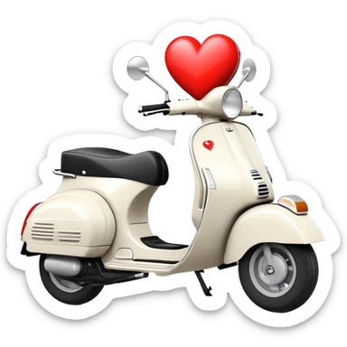 Vespa de corazón  sticker