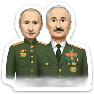 putin and lukashenko sticker