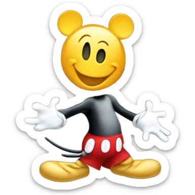 mickey mouse in front of a castle  sticker