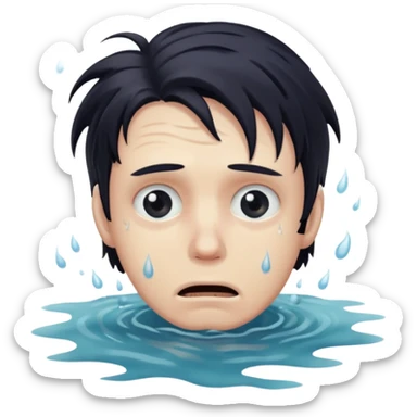 man drowning sticker