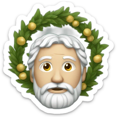 greek philosopher with wreath sticker