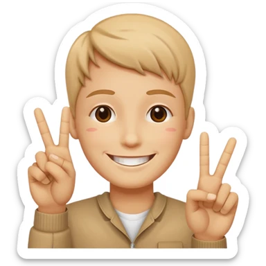 ✌🏻 avec les guillemets à faire un ciao  sticker