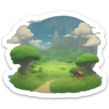studio ghibli scene sticker