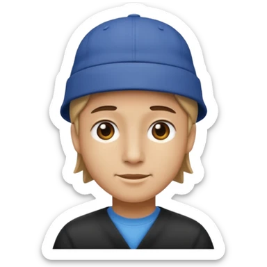 Con un gorro para atras sticker