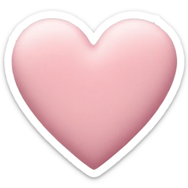 powder pink heart sticker