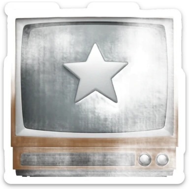 A tv with a star inside sticker
