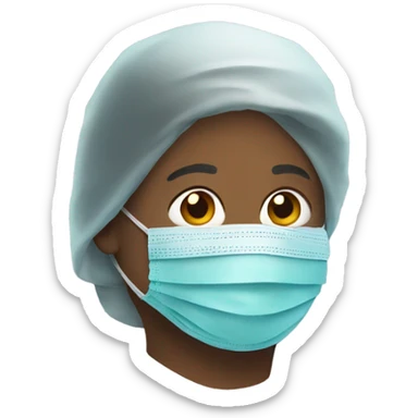 Surgical mask sticker