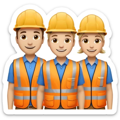 20 tiny construction workers sticker