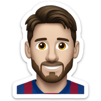 Lionel Messi With barcelona sticker