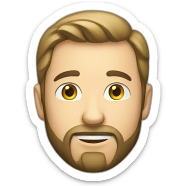 caucasian male with small beard money sticker