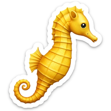 Left Facing Yellow Seahorse  sticker
