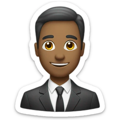 a man in a suit greeting sticker
