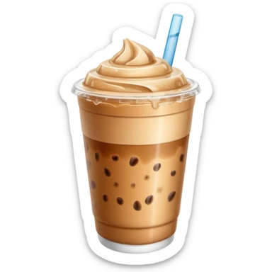 Iced latte without cream and in a plastic cup  sticker