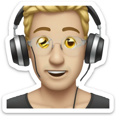 Listen music  sticker