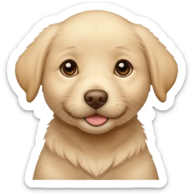 beige labrador puppy. 4 year old sticker