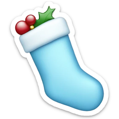 Baby blue Christmas stocking  sticker