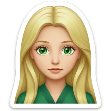 green eyes blonde long hair sticker