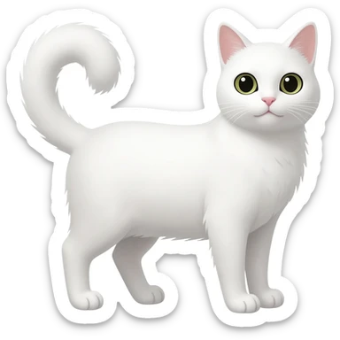 White cats sticker