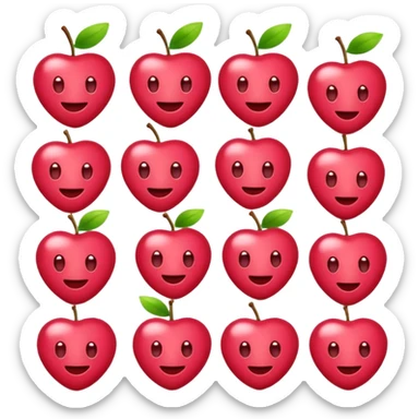 Cherry color selfcare emojis sticker