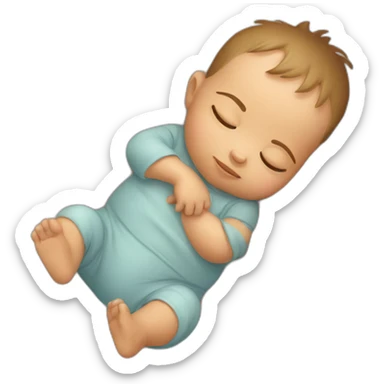 Sleeping baby boy sticker