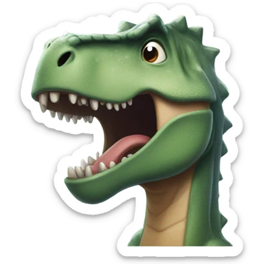 Dinosaur smoking in blizzard  sticker
