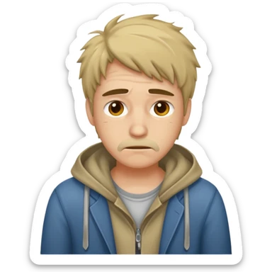 Broke person sticker