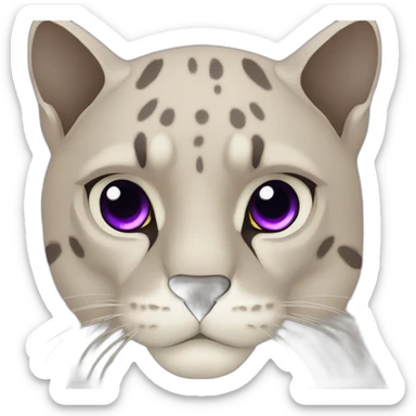 pantera com olho roxo sticker