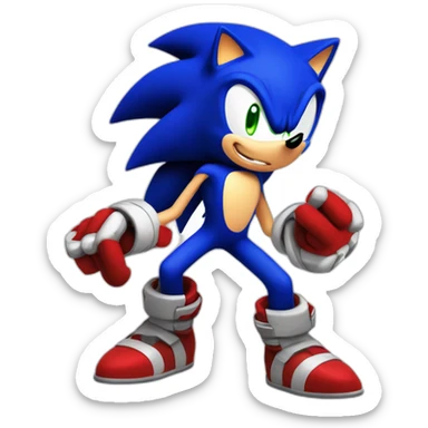 Sonic shadow knuckles ami chaos sticker