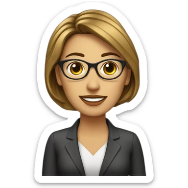 Mujer directora de redes sociales de empresas sticker