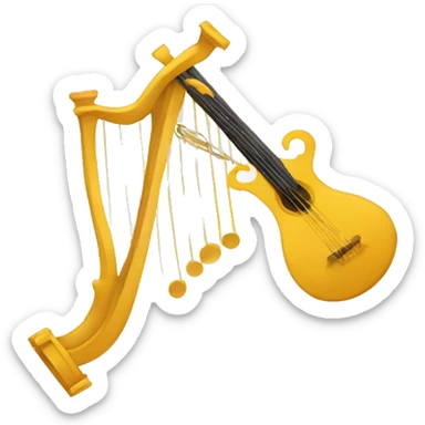 lyre for playing music sticker