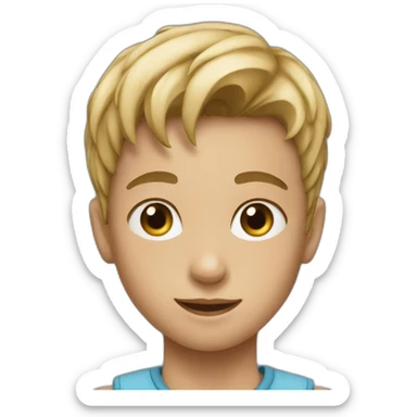 Young boy with Zara sticker