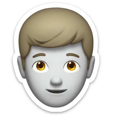 A GUY WHOS HEAD IS HIDDEN BY A TV sticker