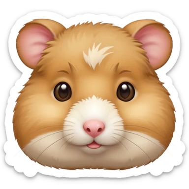 An cute hamster face sticker