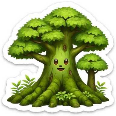 forest, cute trees with a lot of leaves sticker