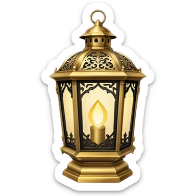 gothic Victorian vintage lantern sticker