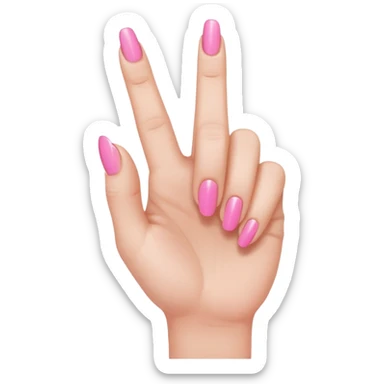 Pink hand holding up middle finger  sticker
