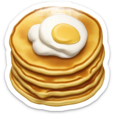 Pancakes with cream  sticker