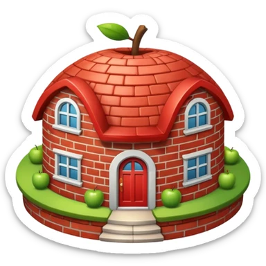 house no trees  not wooden like an apple emoji sticker