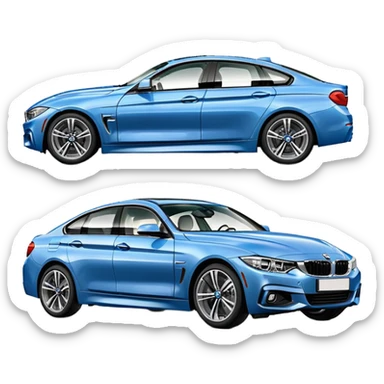 Blue 2018 bmw 430i gran coupe sticker