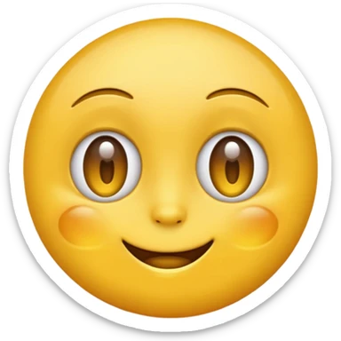 Emoji, yellow round, one eye winking face sticker