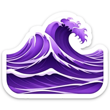 Detailed purple sea urgent sticker