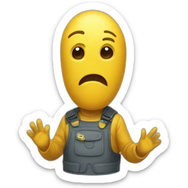 Un caca jaune qui attent sticker