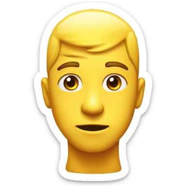 yellow normal emoji giving a side eye  sticker
