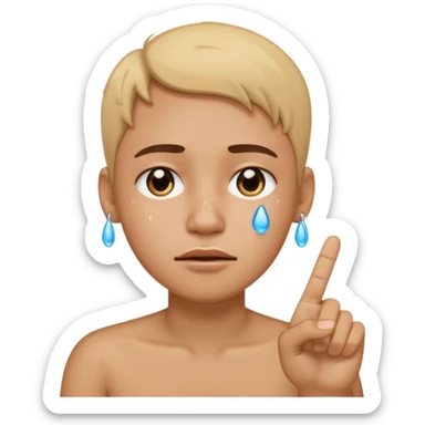 🥲 and 🖕🏼 sticker