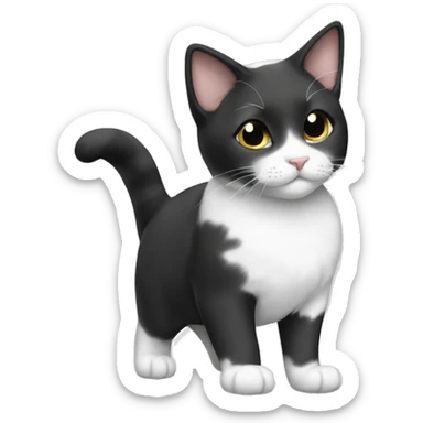 The prettiest black and white kitty sticker