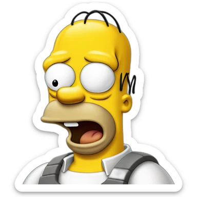 Homer Simpson Angry with the phrase You lost me sticker
