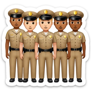 Male corrections officers  sticker